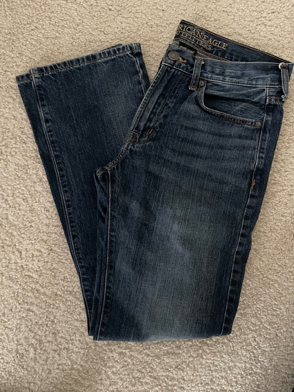American Eagle Outfitters Men’s Dark Wash Original Straight Jeans